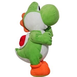 Nintendo Super‎ Mario Yoshi Plush Stuffed Animal Toy Green Orange Preloved 14"